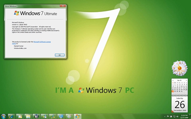 Download “I’m Windows 7 PC” Windows 7 Desktop Theme